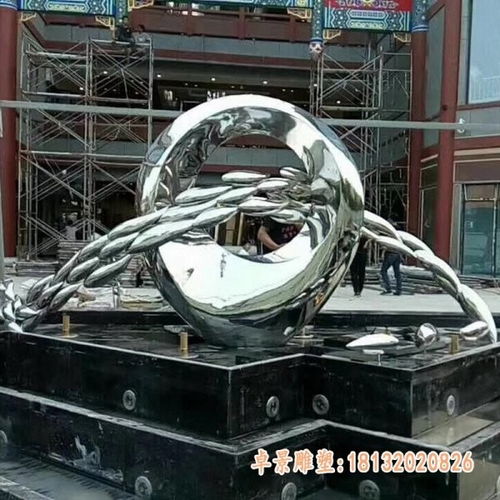 售樓部小區(qū)鏡面不銹鋼圓環(huán)雕塑 咸陽不銹鋼雕塑圓環(huán)廠