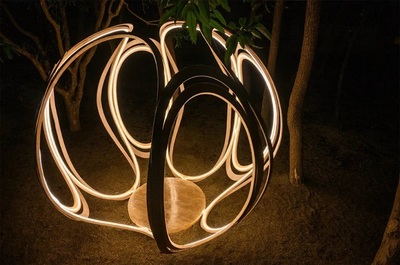 上海幕明森光霧果園林燈光藝術景觀裝置