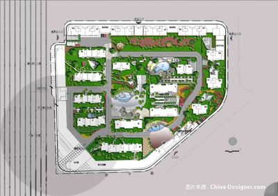 lh清河總平面-彩平》-設計師:魏思滔。設計師家園-魏氏室內設計創意機構 .