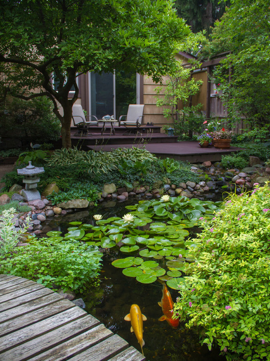 這一張庭院假山魚池設(shè)計中圖片造型生動,錯落有致的假山造景