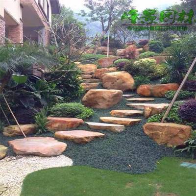 峰景園林供應內蒙古園林假山石 黃蠟石 園林石刻字 鵝卵石鋪地 園林設計