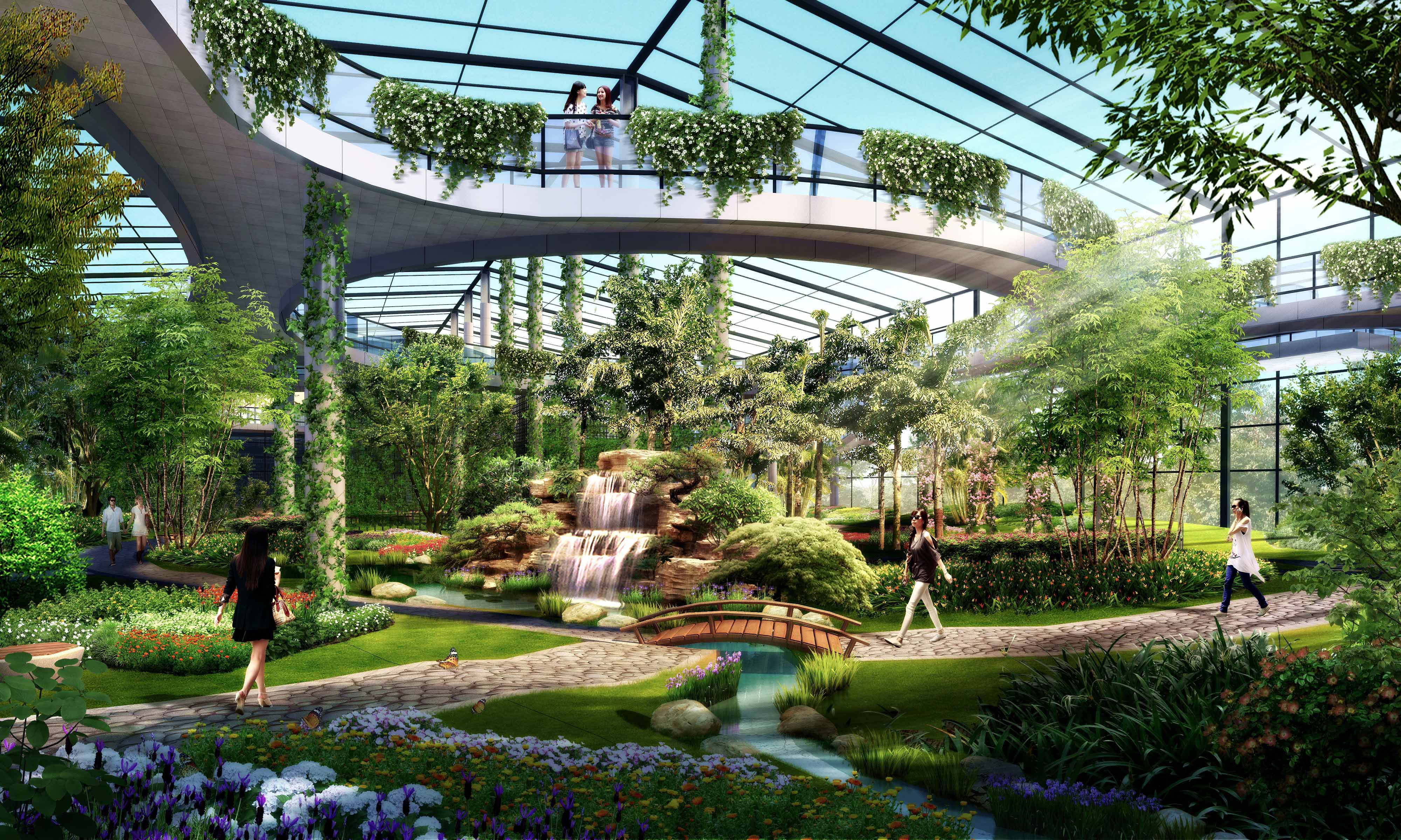 江西藥植園溫室展廳園林設計-Allspark建筑設計工作室 -豬八戒網