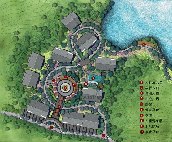 PSD彩色平面圖在城鄉(xiāng)與園林規(guī)劃總圖設計中的應用